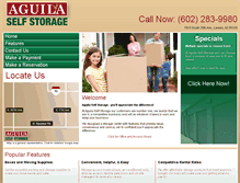 Tablet Screenshot of aguilaselfstorage.com